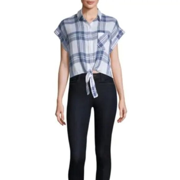 RAILS Amelie Front-tie Plaid Shirt - Picture 10 of 14